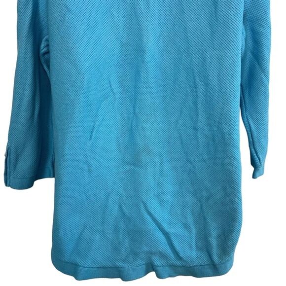 TALBOTS Blue Pullover Cotton Blend Long Sleeve Sweater Medium Weight sz XL - Picture 14 of 16